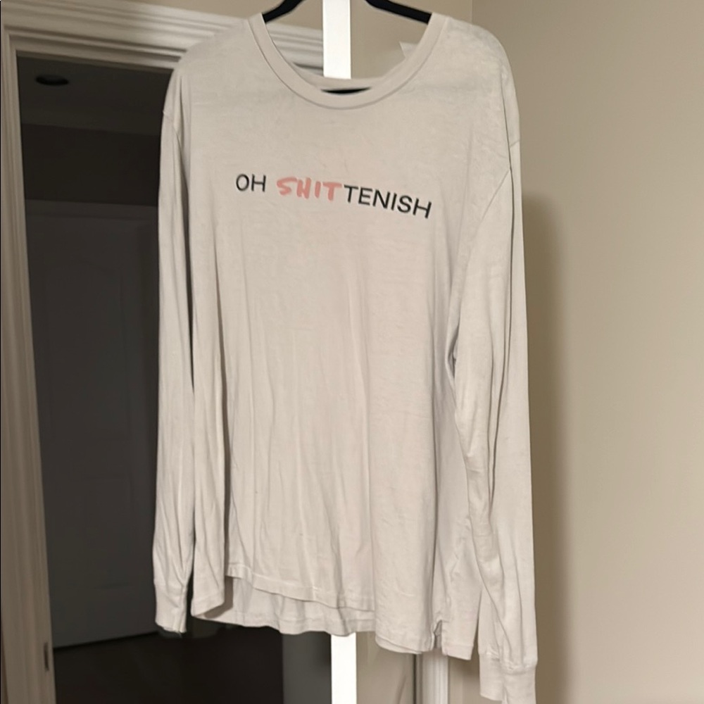 Kittenish White Long Sleeve Tee